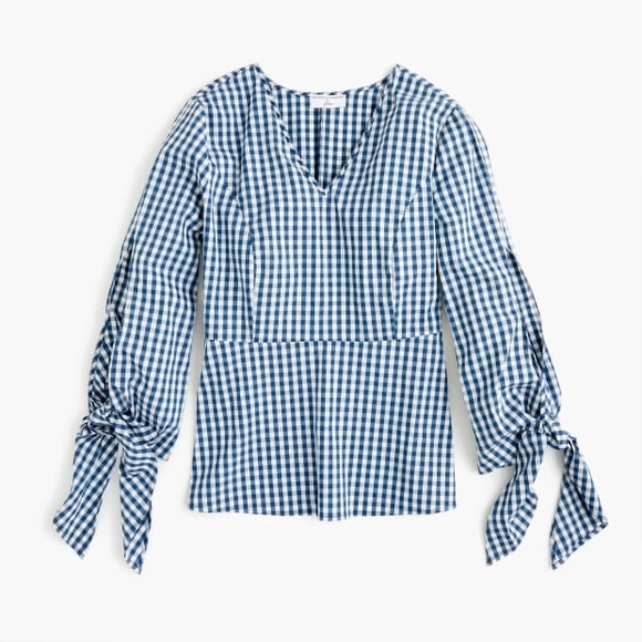 NEW J.Crew Universal Standard stretch gingham M - Picture 1 of 13